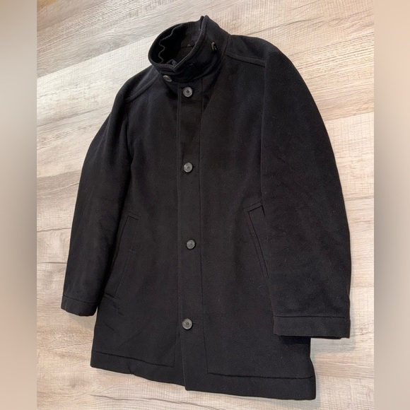 Hugo Boss Virgin Wool & Cashmere Relaxed Fit Coat - Picture 5 of 15